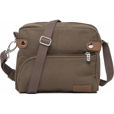 Τσάντα ώμου Polo  Canvasar Olive (9-07-167-31)