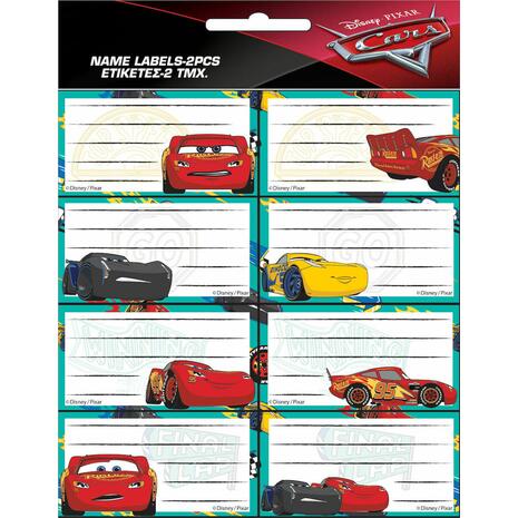 Σχολικές ετικέτες GIM cars συσκευασία 16 ετικετών