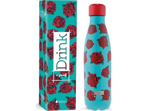 Μπουκάλι θερμός i drink id0079 therm bottle 500ml tatoo roses