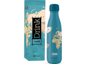 Μπουκάλι θερμός i drink id0092 therm bottle 500ml blue map