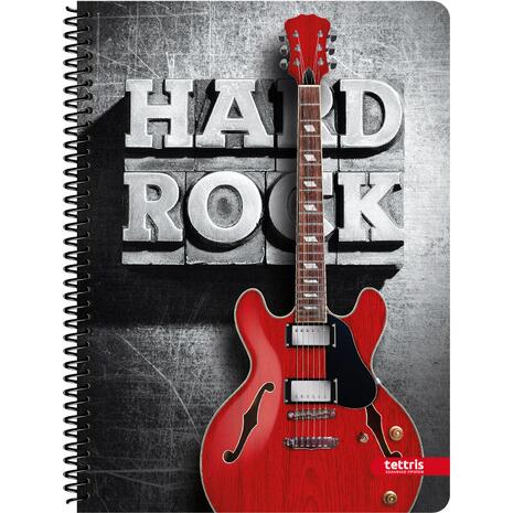 Τετράδιο σπιράλ TETTRIS Rock 17x24cm 2 θεμάτων 60 φύλλων (Διάφορα σχέδια)