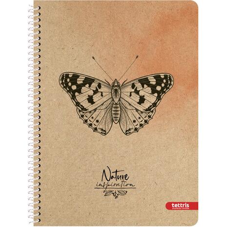 Τετράδιο σπιραλ TETTRIS Natural 17x24cm 4 θεμάτων 120 φύλλων  (Διάφορα σχέδια)