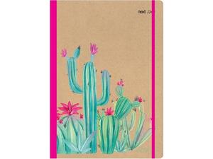 Τετράδιο Next Trends Cactus Flexi με λάστιχο 17x25cm 2 θεμάτων 80 φύλλων (Διάφορα σχέδια)