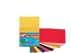 Μπλοκ χειροτεχνίας τσόχας 20x30cm 180gr πακέτο 10 χρωμάτων