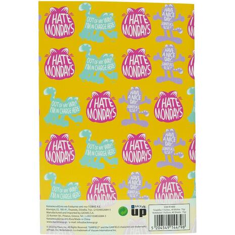 Τετράδιο καρφίτσα BMU Garfield 17x25cm 40 φύλλων σε διάφορα σχέδια (334-91400) - Ανακάλυψε Τετράδια σχολικά για μαθητές και φοιτητές για το γραφείο ή το σπίτι από το Oikonomou-shop.gr.