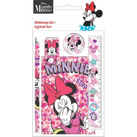 Σετ σχολικό GIM Minnie (μπλοκ, μολύβι ,γόμα, ξύστρα, χάρακα) (340-417555) - Ανακάλυψε Σετ Σχολικό με τους αγαπημένους σου ήρωες από το Oikonomou-shop.gr.