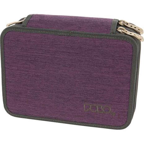Κασετίνα τριπλή POLO Solido Purple - Μωβ (9-37-279-4700 2023)
