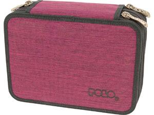 Κασετίνα τριπλή POLO Solido Fuchsia - Φούξια (9-37-279-4400 2023)