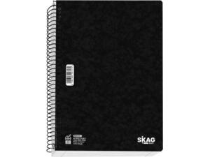 Τετράδιο σπιράλ Skag Basic 17x25 4 θεμάτων 120 φύλλων μαύρο Νο.9214