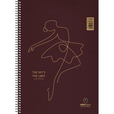 Τετράδιο Salko σπιράλ "Quote Of The Day" 17x25 3 θεμάτων 180Φ (6463) σε διάφορα σχέδια