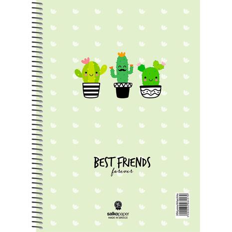 Τετράδιο Salko σπιράλ "Best Friends" 17x25 2 θεμάτων 120Φ (6452)