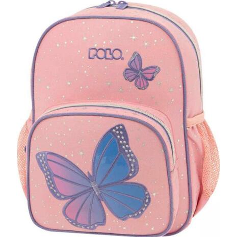 Τσάντα πλάτης νηπίου 1+1 θέσεων Polo Junior Little Pink Butterfly (9-01-040-8227 2023).