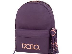 Σχολική Τσάντα Πλάτης POLO Original Double Scarf Eggplant/Pink-Μελιτζανί/Ροζ (901235-4839 2024)