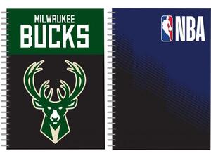 Τετράδιο σπιράλ BMU Bucks-NBA logo A4 2 θεμάτων 70φ. (διάφορα σχέδια)
