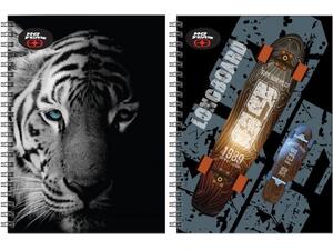 Τετράδιο σπιράλ No Fear Long board-Dark tiger A4 2 θεμάτων (διάφορα σχέδια)