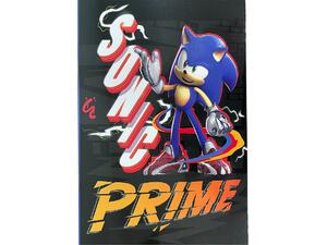 Τετράδιο καρφίτσα Sonic Prime Gim 17x25cm ριγέ