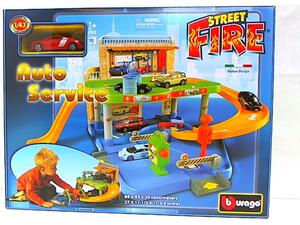 Πίστα με μεταλλικές μινιατούρες Bburago 1/43 Street Fire Auto Service (18/30039)