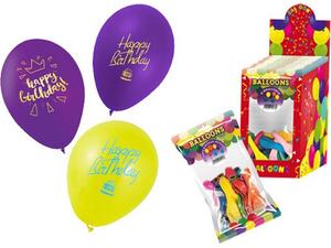 Μπαλόνια Happy Birthday Swan 26cm 12 τεμάχια