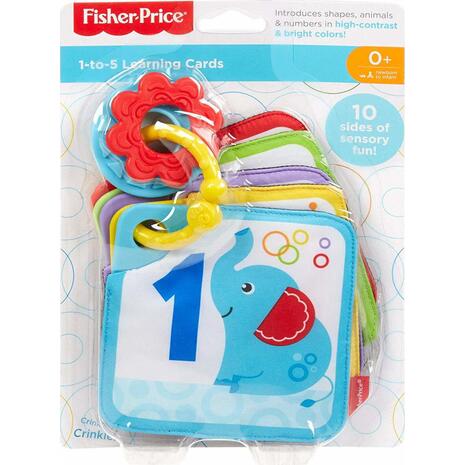 Μαλακές κάρτες - κουδουνίστρες Fisher Price Soft Turn and Learn Cards από Ύφασμα για Νεογέννητα (GFX90)