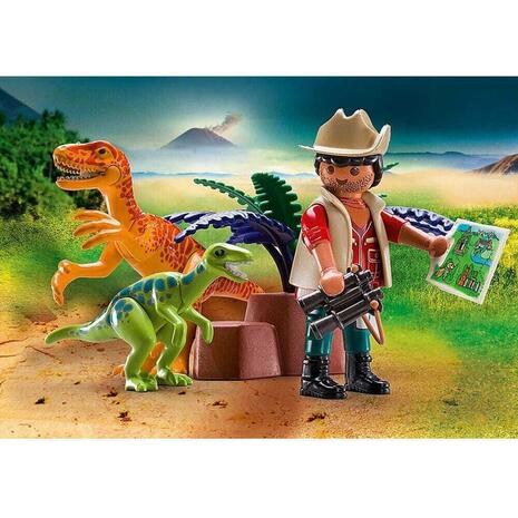 Playmobil Maxi Βαλιτσάκι Εξερευνητής Και Δεινόσαυροι (70108)