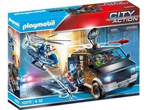 Playmobil Αστυνομικό Ελικόπτερο Και Ληστές Με Βαν 70575