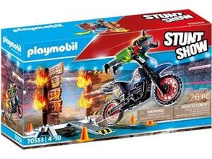 Playmobil Μηχανή Motocross Με Φλεγόμενο Τοίχο 70553