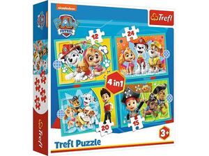 Παζλ Trefl Happy Paw Patrol team 4 in 1  (12&15&20&24 τεμαχίων) (817-34346)