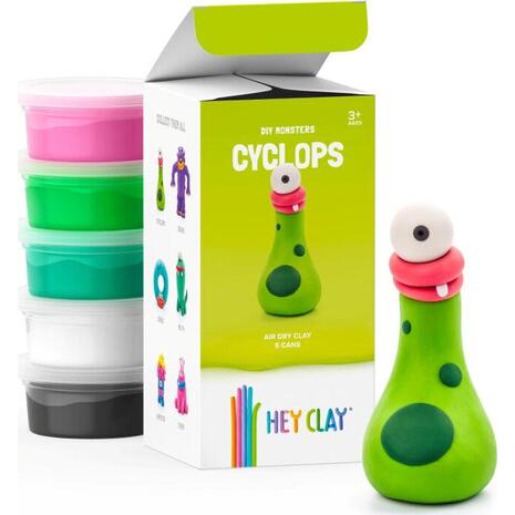 Hey Clay Claymates Monsters Cyclops Πολύχρωμος Πηλός (440016)