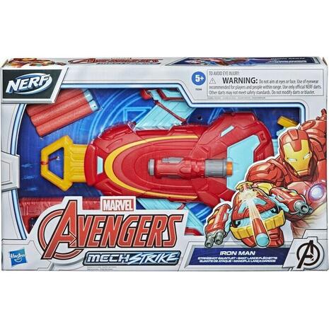 Marvel Avengers Mech Strike Iron Man Εκτοξευτης Με 3 Βελάκια Nerf (F0266)