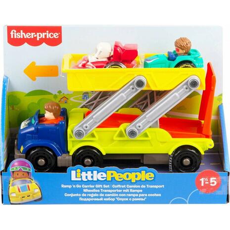 Σετ Φορτηγό Fisher Price  Little People Ramp N Go Carrier wheelies νταλίκα (HBX23)