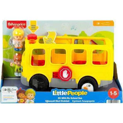 Όχημα Σχολικό με Μουσική Fisher Price Little People (Μιλάει Ελληνικά)  (HDJ25)