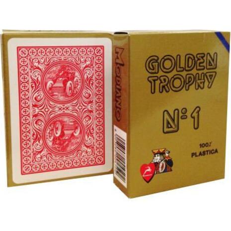 Τράπουλα MODIANO Golden Trophy πλαστικοποιημένη  κόκκινη