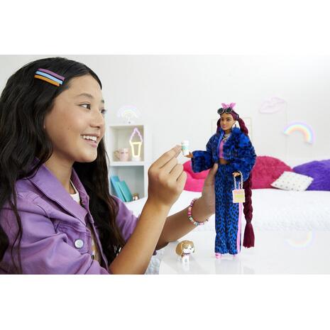 Κούκλα Barbie Extra Blue Leopard Track Suit (HHN09)
