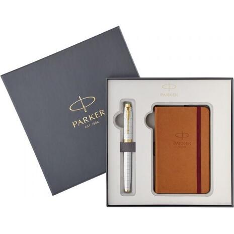 Σετ κασετίνα δώρου Parker Πένα I.M. Premium Pearl GT Fpen M + notebook
