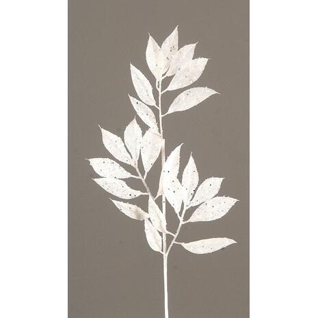 Χριστουγεννιάτικο διακοσμητικό κλαδί Glitter white branch with leaves 65cm - Ανακάλυψε όλα τα Xριστουγεννιάτικα Eίδη για να είσαι έτοιμος έως τα Χριστούγεννα από το Oikonomou-shop.gr.