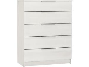 DRAWER Συρταριέρα με 5 Συρτάρια, Απόχρωση Άσπρο (Ε758,3)