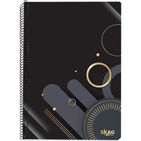 Τετράδιο σπιράλ Skag Gold & silver Α4 2 θεμάτων (Χάρτινο Εξώφυλλο) (303286) (Διάφορα χρώματα)