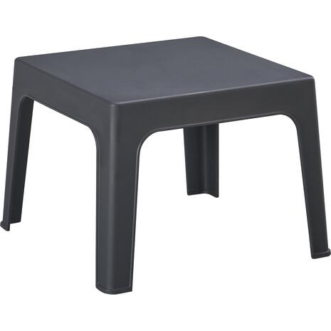 ΤΡΑΠΕΖΑΚΙ ΤΕΤΡΑΓΩΝΟ SLEEK HM6371.10 ΠΟΛΥΠΡΟΠΥΛΕΝΙΟ ΣΕ ΣΚΟΥΡΟ ΓΚΡΙ 56x56x40Υεκ.