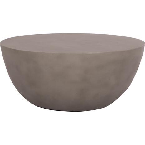 ΤΡΑΠΕΖΙ ΣΑΛΟΝΙΟΥ ΣΤΡΟΓΓΥΛΟ ALLAN HM18162.03 FIBER CEMENT ΣΕ ΓΚΡΙ--Φ92x49Υεκ.