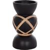 ΔΙΑΚΟΣΜΗΤΙΚΟ ΒΑΖΟ ΔΑΠΕΔΟΥ MAYNARD HM4672.01S TERRACOTTA ΜΑΥΡΟ-RATTAN Φ27.5x50Υ