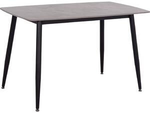 ΤΡΑΠΕΖΙ RAVEN HM9854.13 ΚΕΡΑΜΙΚΟ TOP ΓΚΡΙ ΜΑΡΜΑΡΟ-ΜΑΥΡΟ ΜΕΤΑΛΛΟ 120x70x73Υεκ.
