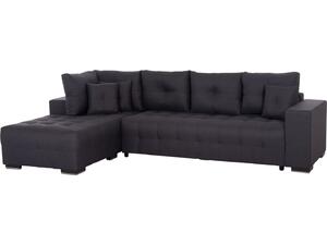 ΓΩΝΙΑΚΟΣ ΚΑΝΑΠΕΣ-ΚΡΕΒΑΤΙ ΜΕ ΑΠΟΘ.ΧΩΡΟ TRENDSTON HM3302.01L ΓΚΡΙ ΥΦΑΣΜΑ 298x177x95Υεκ