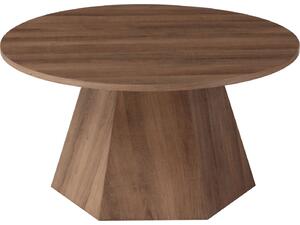 ΤΡΑΠΕΖΙ ΣΑΛΟΝΙΟΥ CARPEN HM18269 MDF ΜΕ ΕΠΕΝΔΥΣΗ PAPERWOOD Φ80x45Υεκ.