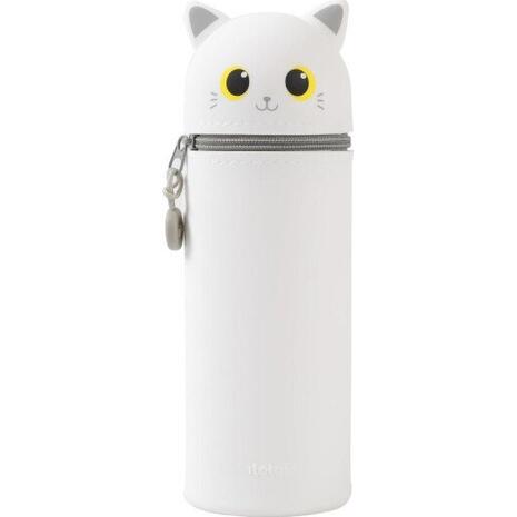 Κασετίνα σιλικόνης Cute Animals  i-Total XL2482F White Cat