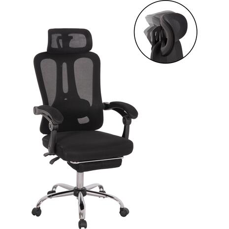 ΚΑΡΕΚΛΑ ΓΡΑΦΕΙΟΥ BARNET HM18258.01 ΜΑΥΡΟ MESH-ΜΑΥΡΟΣ ΣΚΕΛΕΤΟΣ NYLON 61x62x123Υ