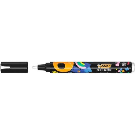 Μαρκαδόρος Bic Paint Marking Ακρυλικός με στρογγυλή μύτη Λευκός