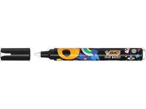 Μαρκαδόρος Bic Paint Marking Ακρυλικός με στρογγυλή μύτη Λευκός