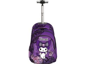 Τσάντα τρόλεϊ δημοτικού 3 θέσεων Graffiti Purple Kuromi
