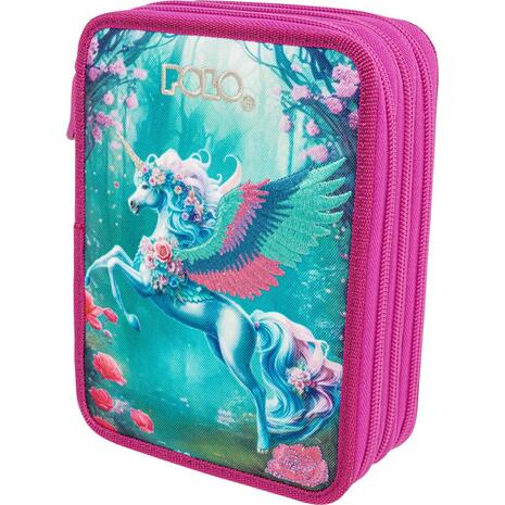 Κασετίνα τετράγωνη 3 θέσεων Polo Mover Unicorn