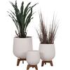 ΣΕΤ 3 ΓΛΑΣΤΡΕΣ ΜΕ TEAK ΒΑΣΕΙΣ TRYLL HM4681.02 FIBER CEMENT ΛΕΥΚΟ